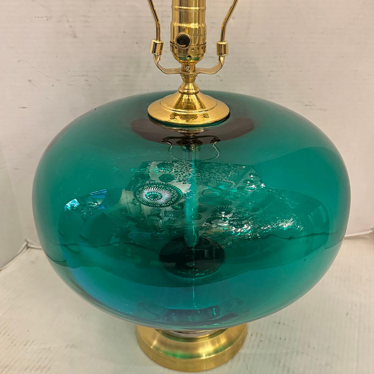 Lámpara de cristal de mediados de siglo Dorado en venta
