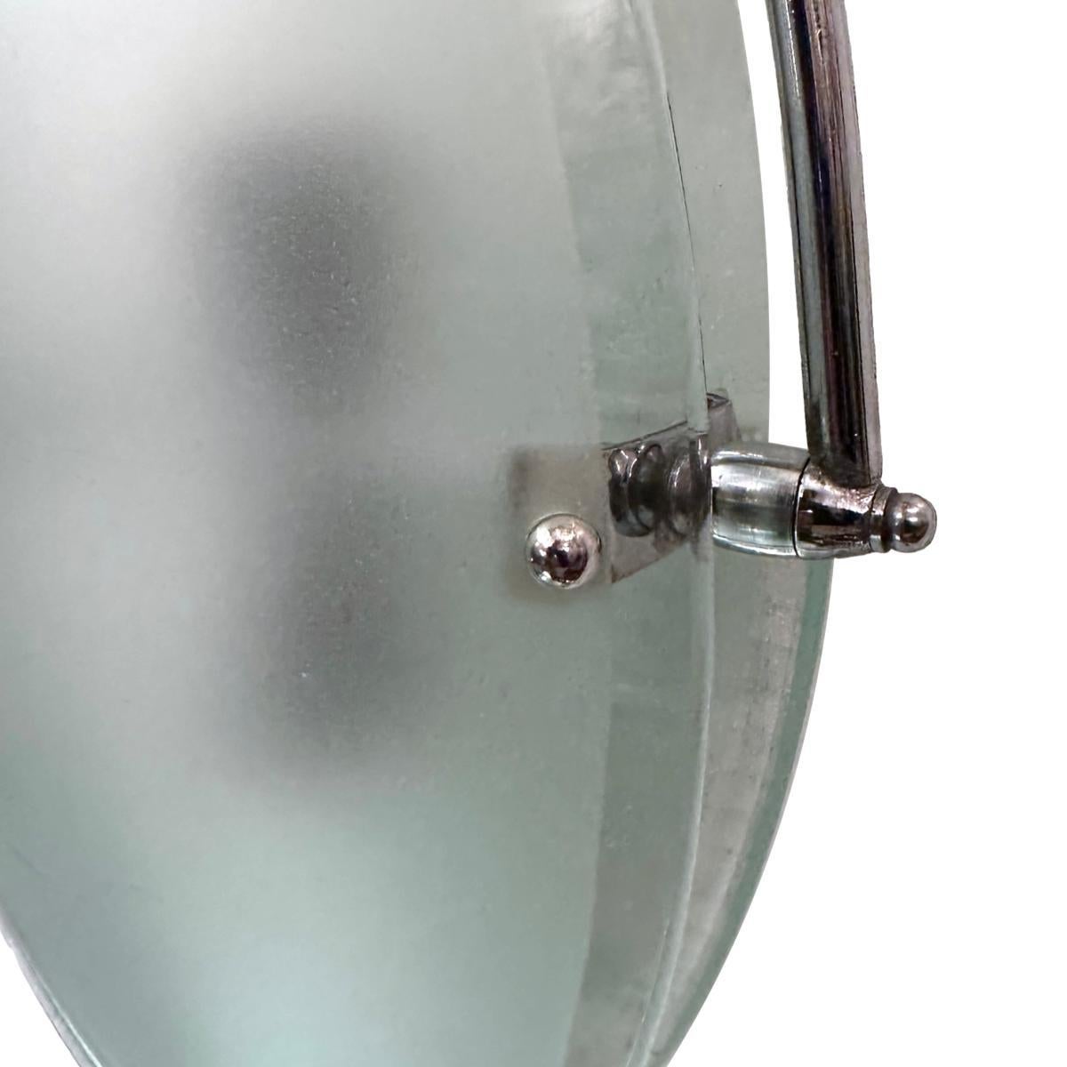 Midcentury Glass Light Fixture In Good Condition For Sale In New York, NY