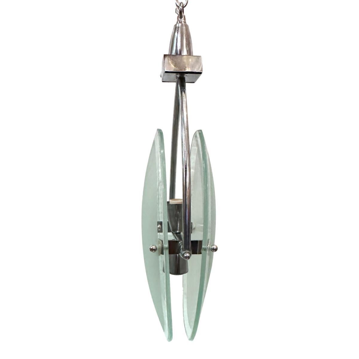 Mid-20th Century Midcentury Glass Light Fixture For Sale
