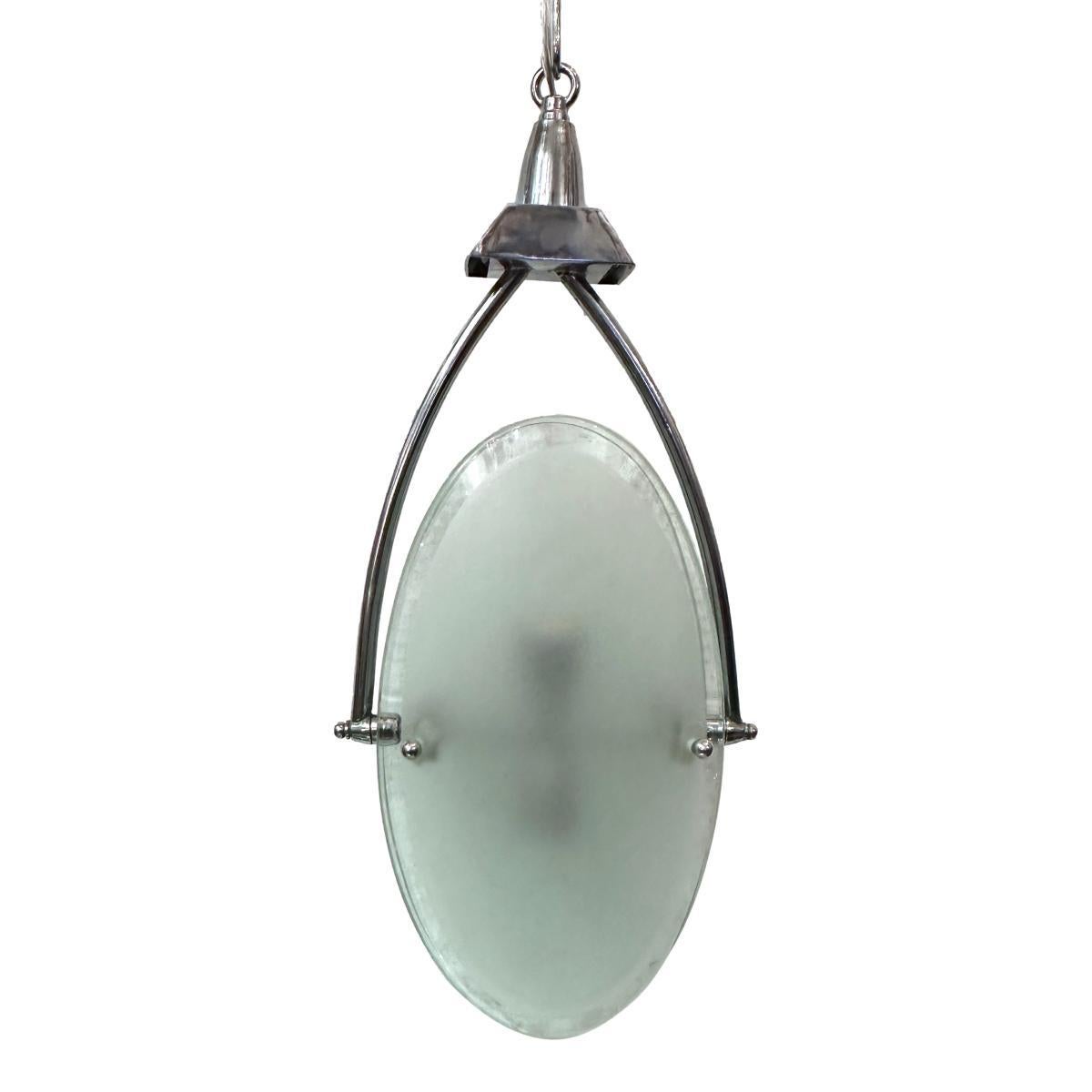 Midcentury Glass Light Fixture For Sale 2