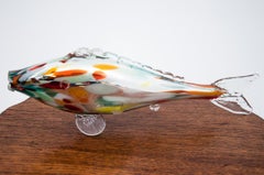 Midcentury Glass Ornament, Fish, 1960s