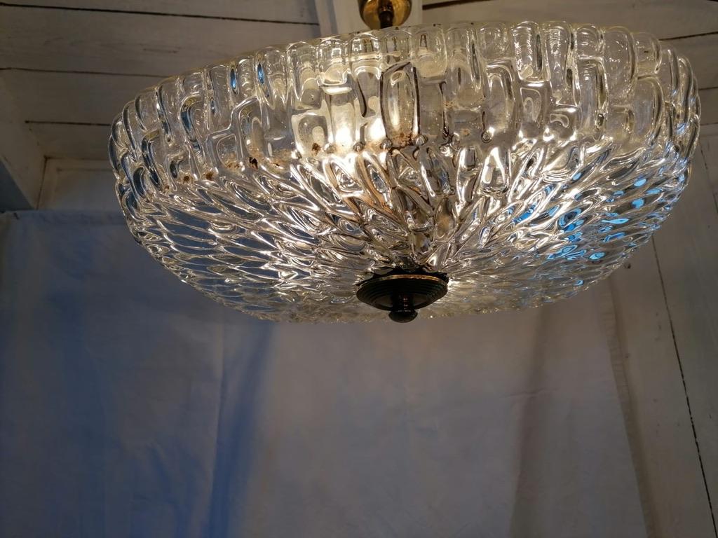 Lampe à suspension en verre du milieu du siècle dernier de Rupert Nikoll en vente 5