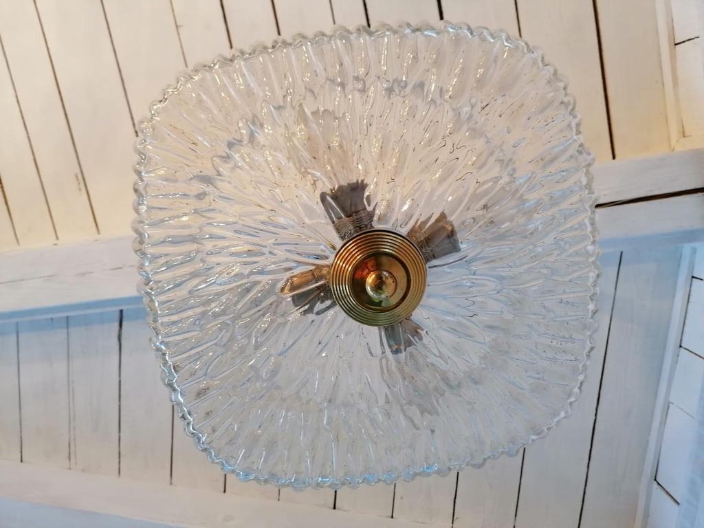 Lampe à suspension en verre du milieu du siècle dernier de Rupert Nikoll État moyen - En vente à Vienna, AT