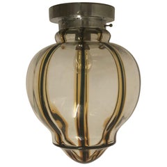 Glass Pendant or Flush Mount  by Venini or Mazzega, Italy circa 1960s