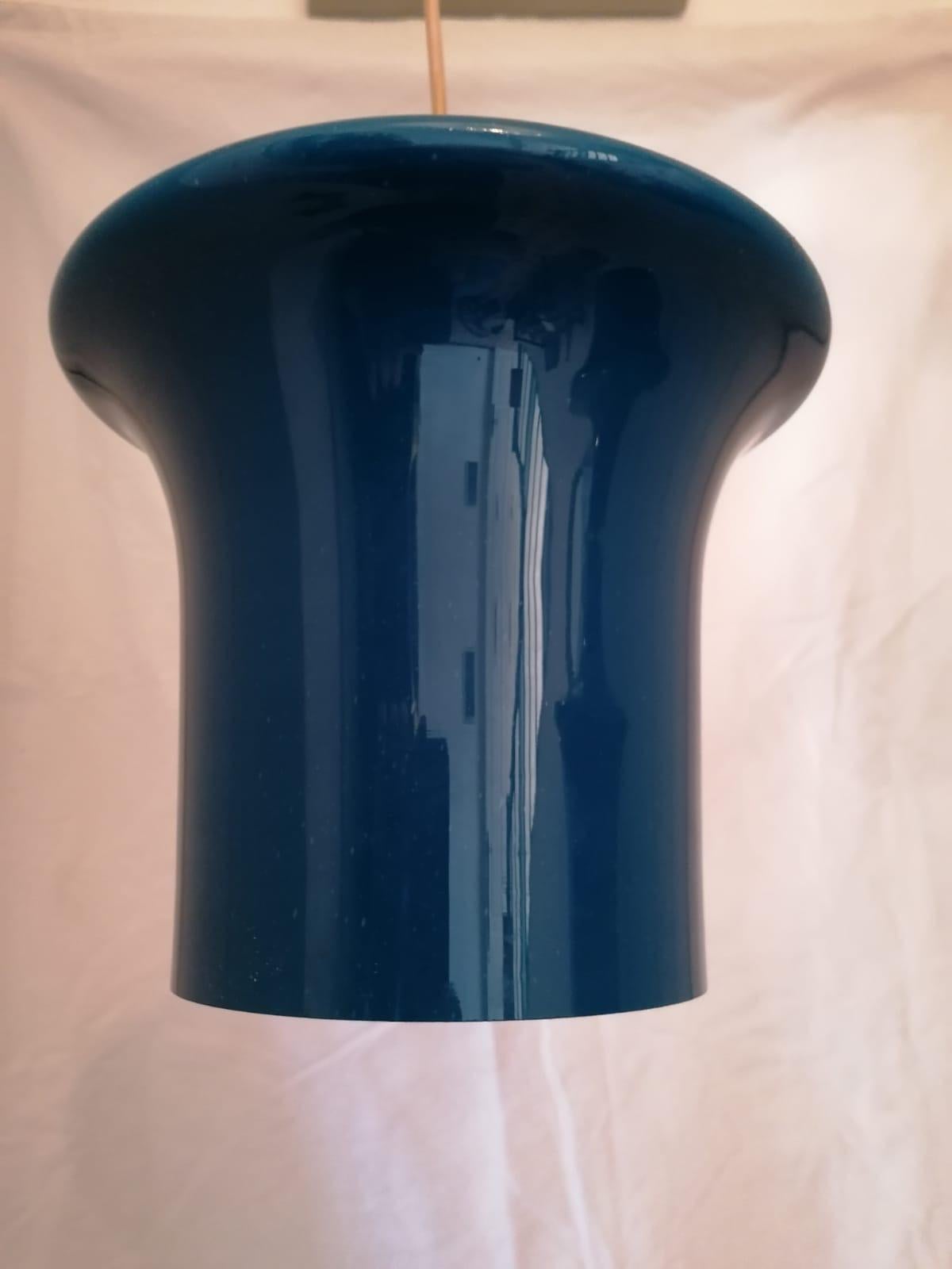 Lampe à suspension en verre du milieu du siècle dernier de Vistosi en vente 8