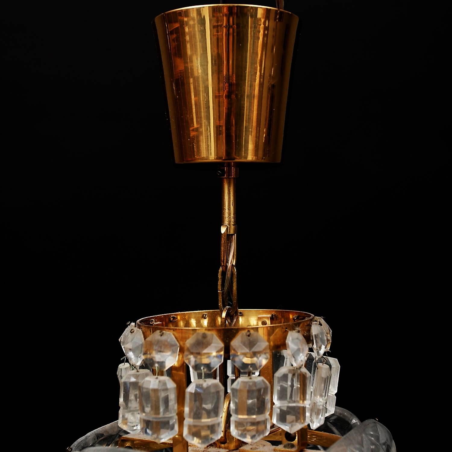 Mid-Century Modern Midcentury Glass Pendant For Sale