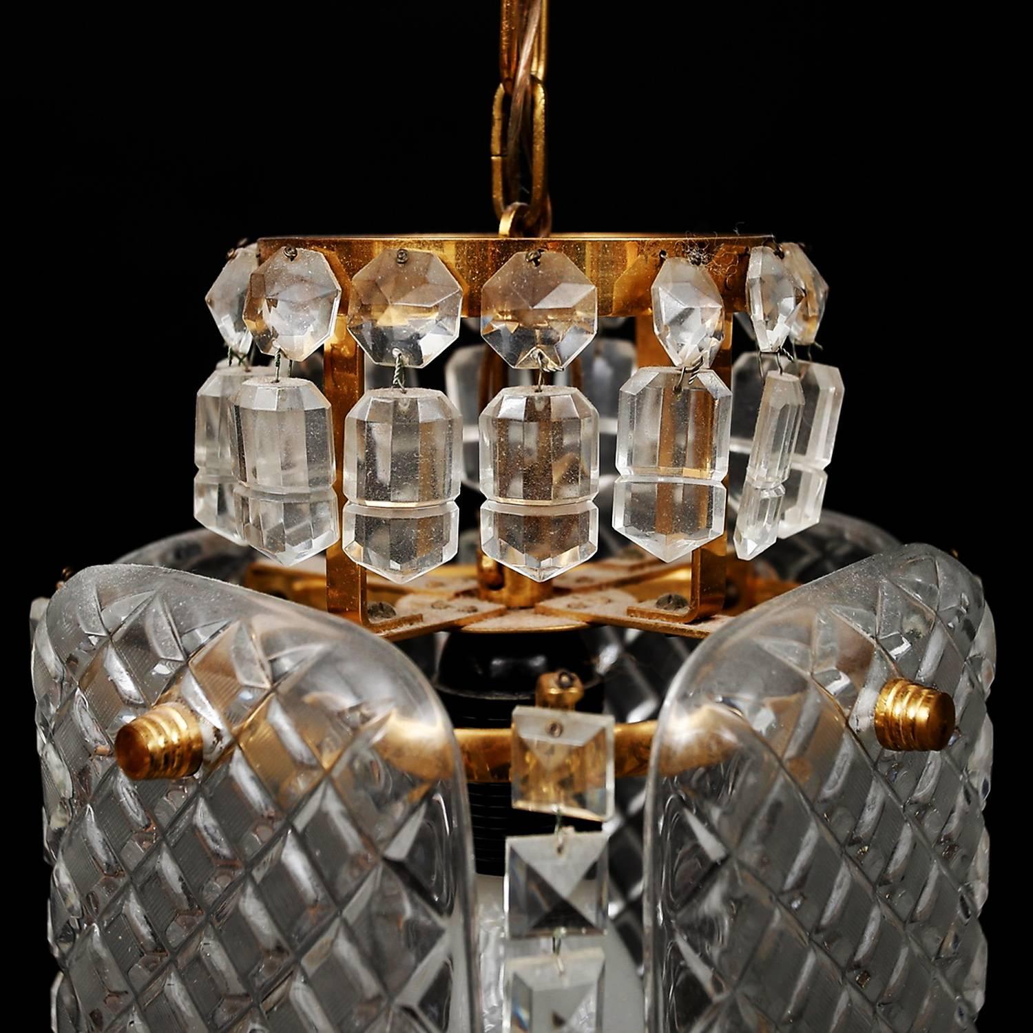 Midcentury Glass Pendant In Excellent Condition For Sale In Vienna, AT