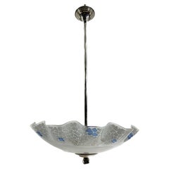 Midcentury Glass Pendant Light