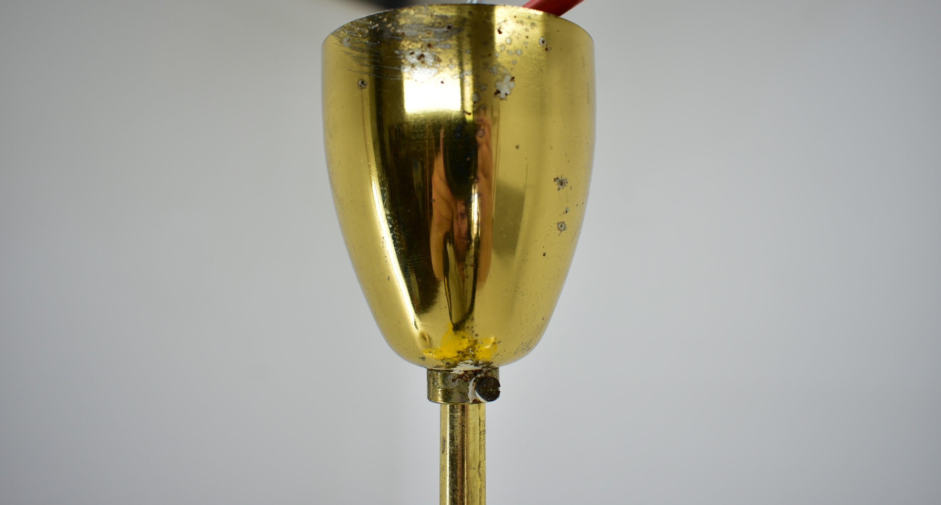 Midcentury Glass Pendant / Šenov, 1960s For Sale 6