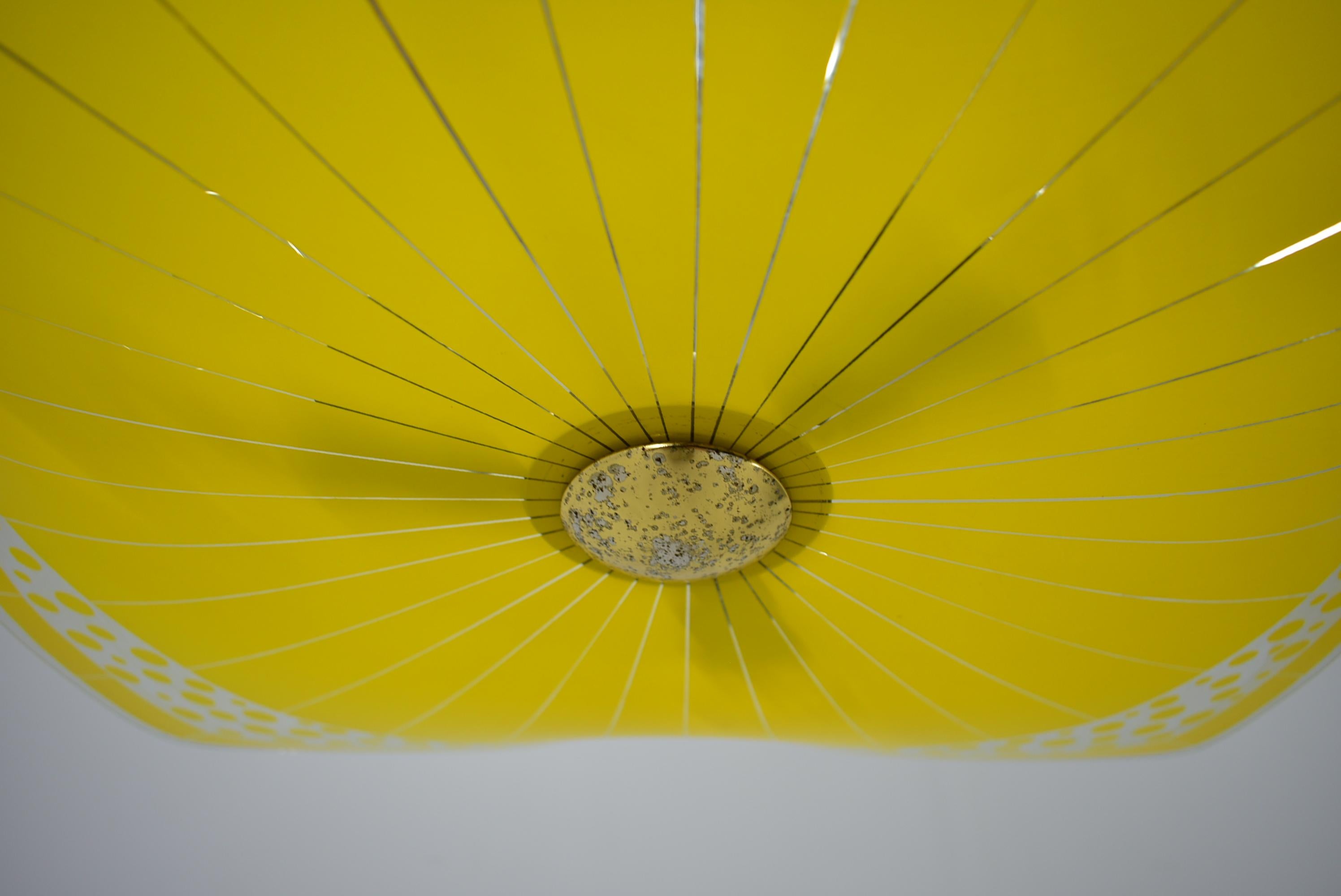 Midcentury Glass Pendant / Šenov, 1960s For Sale 1