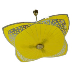 Midcentury Glass Pendant / Šenov, 1960s