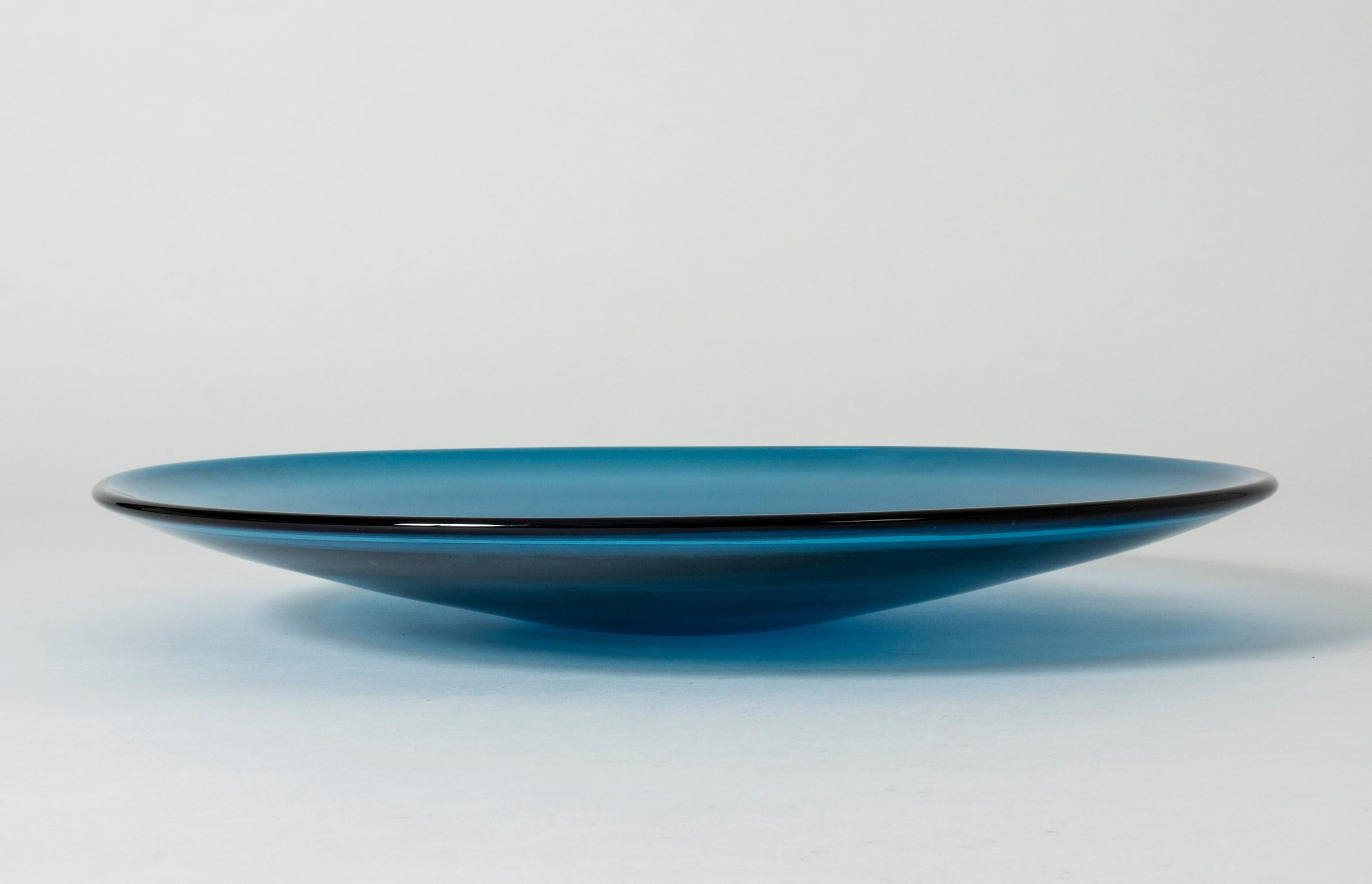 Scandinavian Modern Midcentury Glass Platter by Sven Palmquist