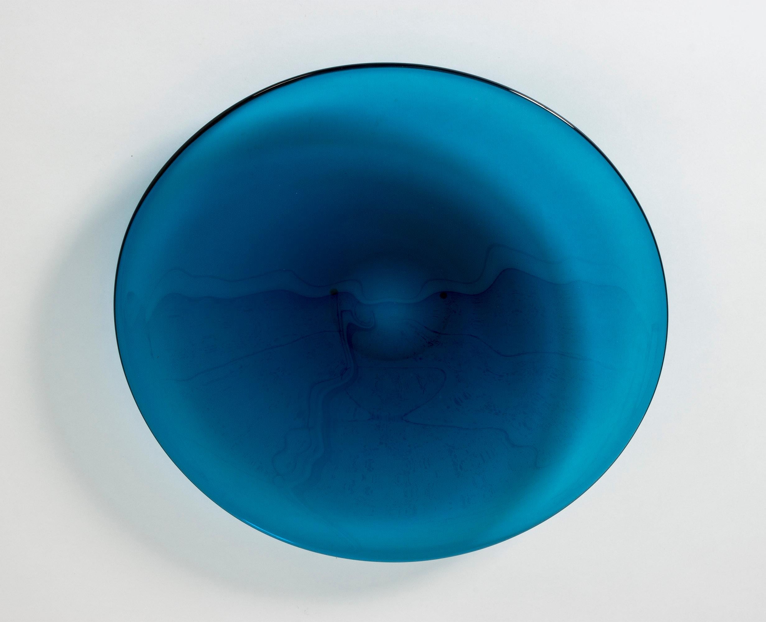 Swedish Midcentury Glass Platter by Sven Palmquist