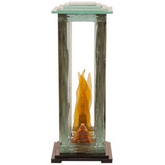 Midcentury Glass Sculpture Light