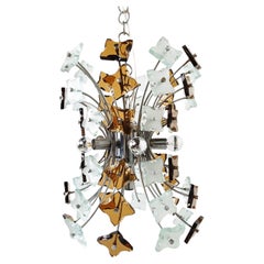 Midcentury Glass Sputnik Chandelier, 1970s