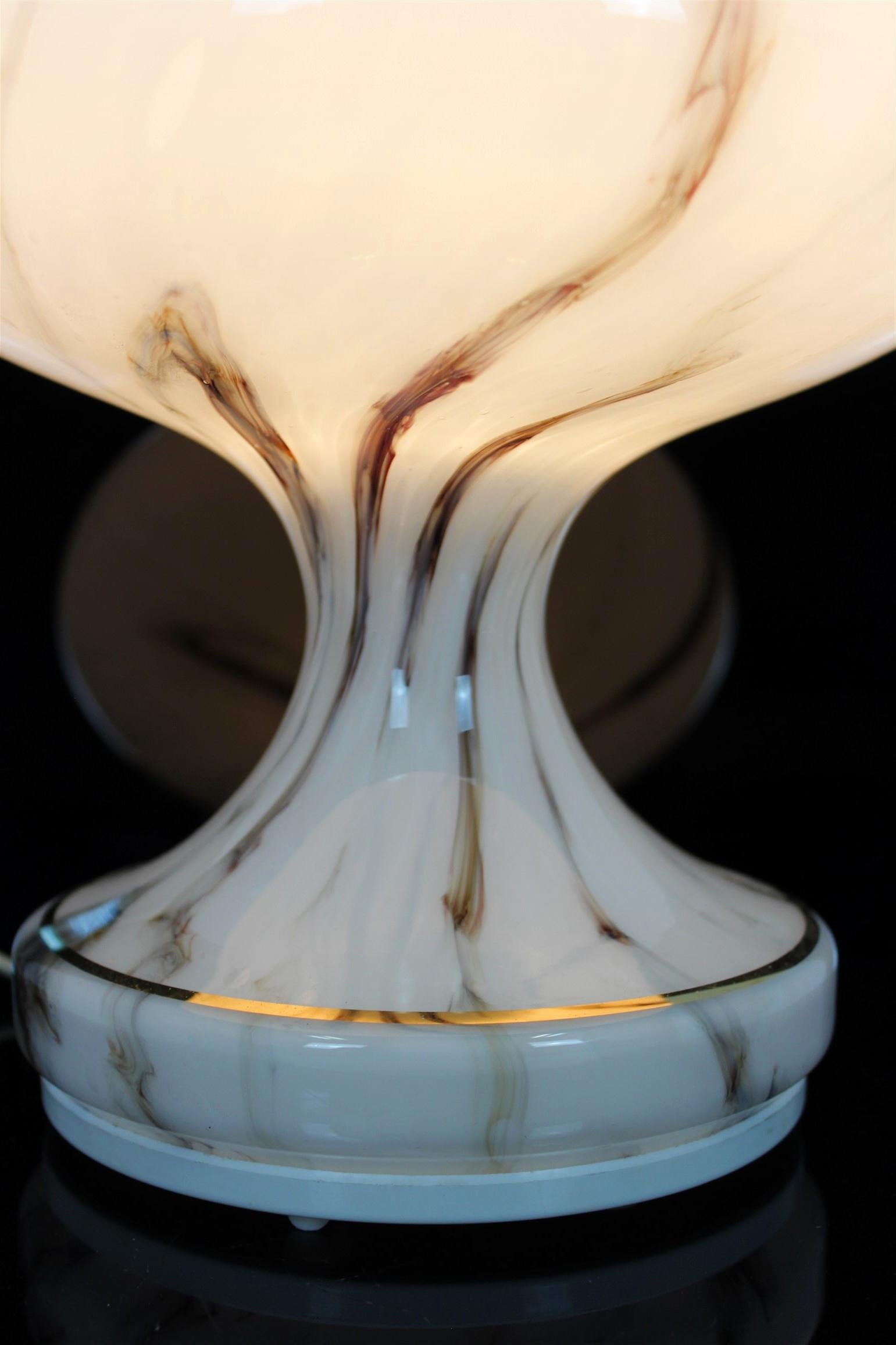 Midcentury Glass Table Lamp by Stepan Tabera for Opp Jihlava, 1970s For Sale 8