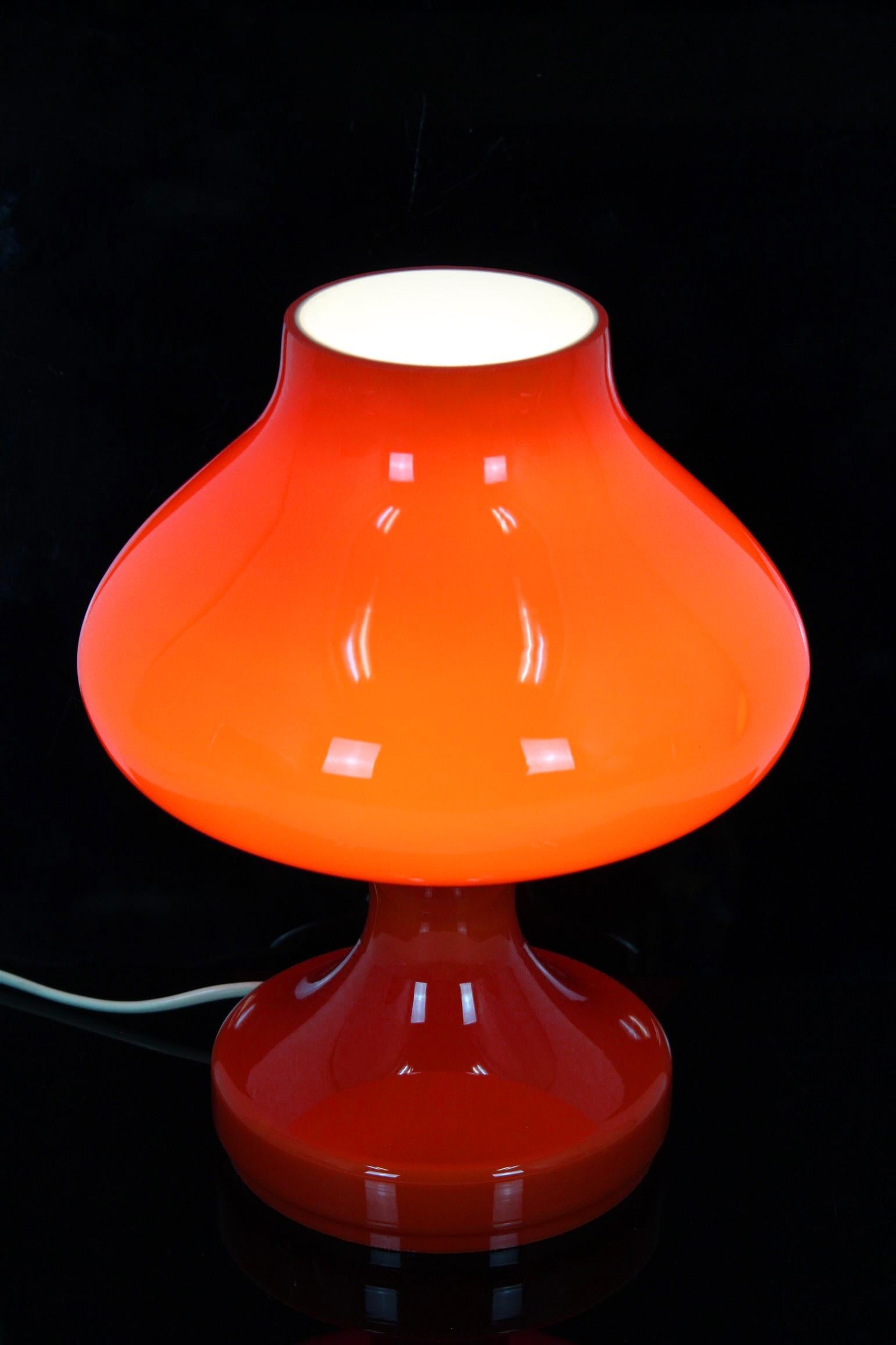 Midcentury Glass Table Lamp by Stepan Tabera for Opp Jihlava, 1970s For Sale 3