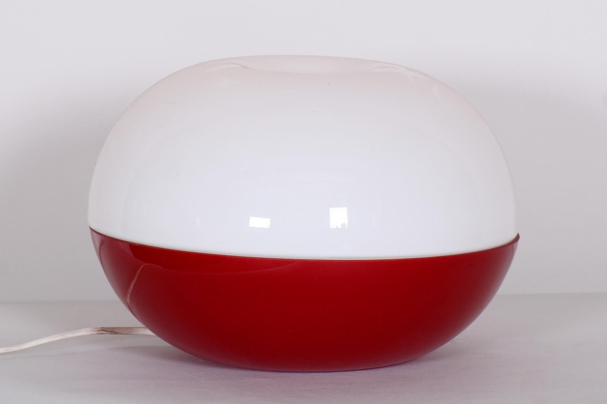 Mid-Century Modern Midcentury Glass Table Lamp, Designer Stepan Tabery, OPP Jihlava, Czechia, 1960s For Sale