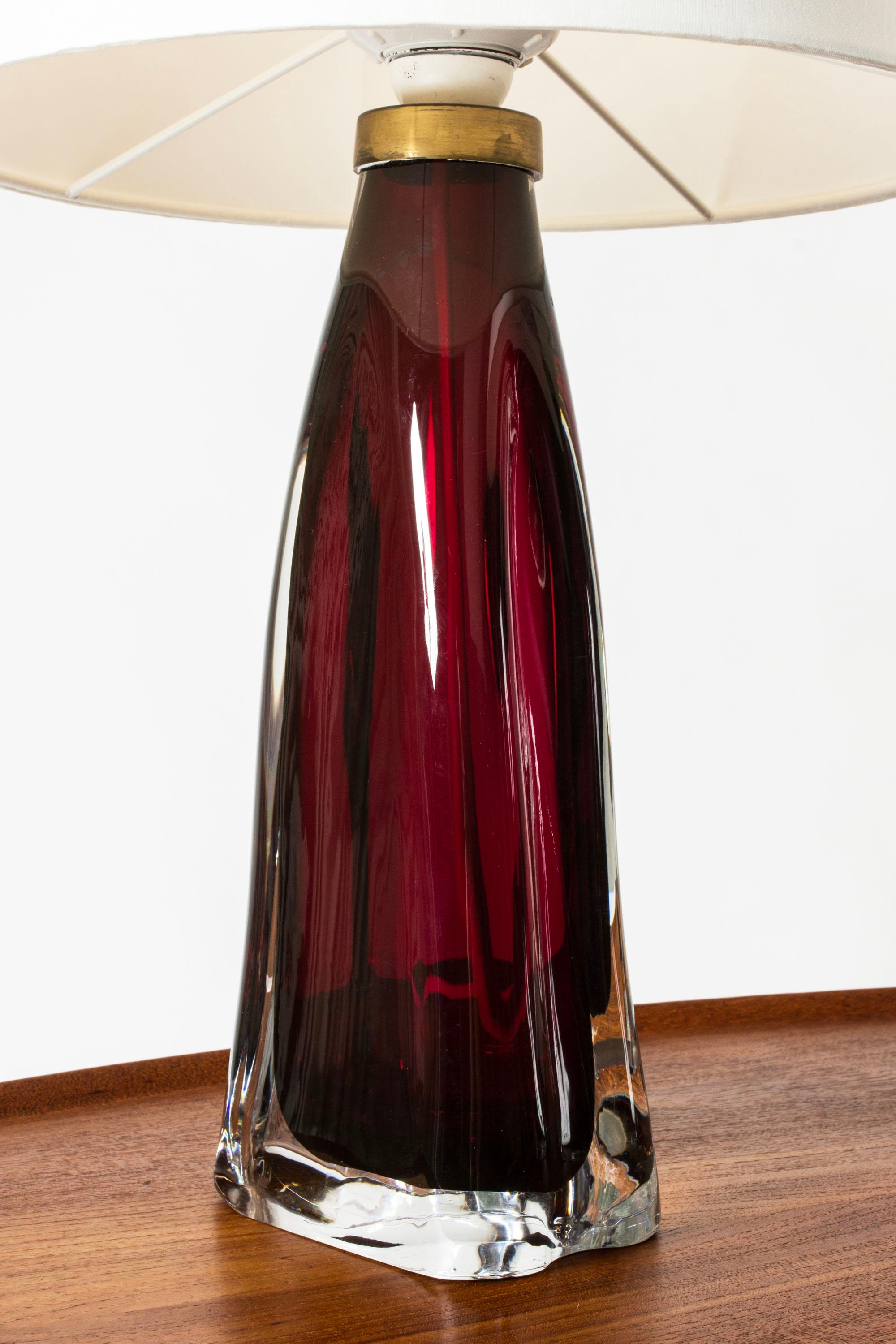 Lámparas de sobremesa de cristal de Carl Fagerlund, Orrefors, Suecia, años 60 Sueco en venta