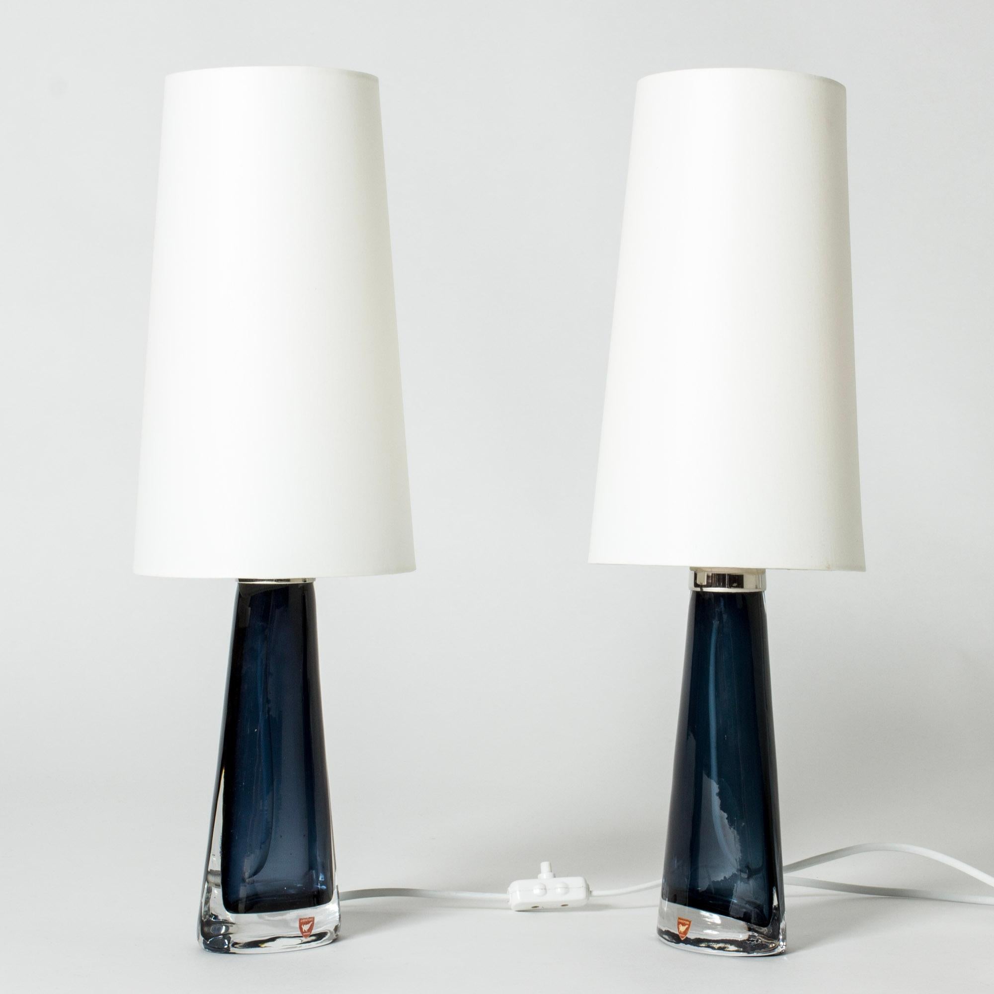 Midcentury Glass Table Lamps by Carl Fagerlund, Orrefors, Sweden, 1960s In Good Condition In Stockholm, SE
