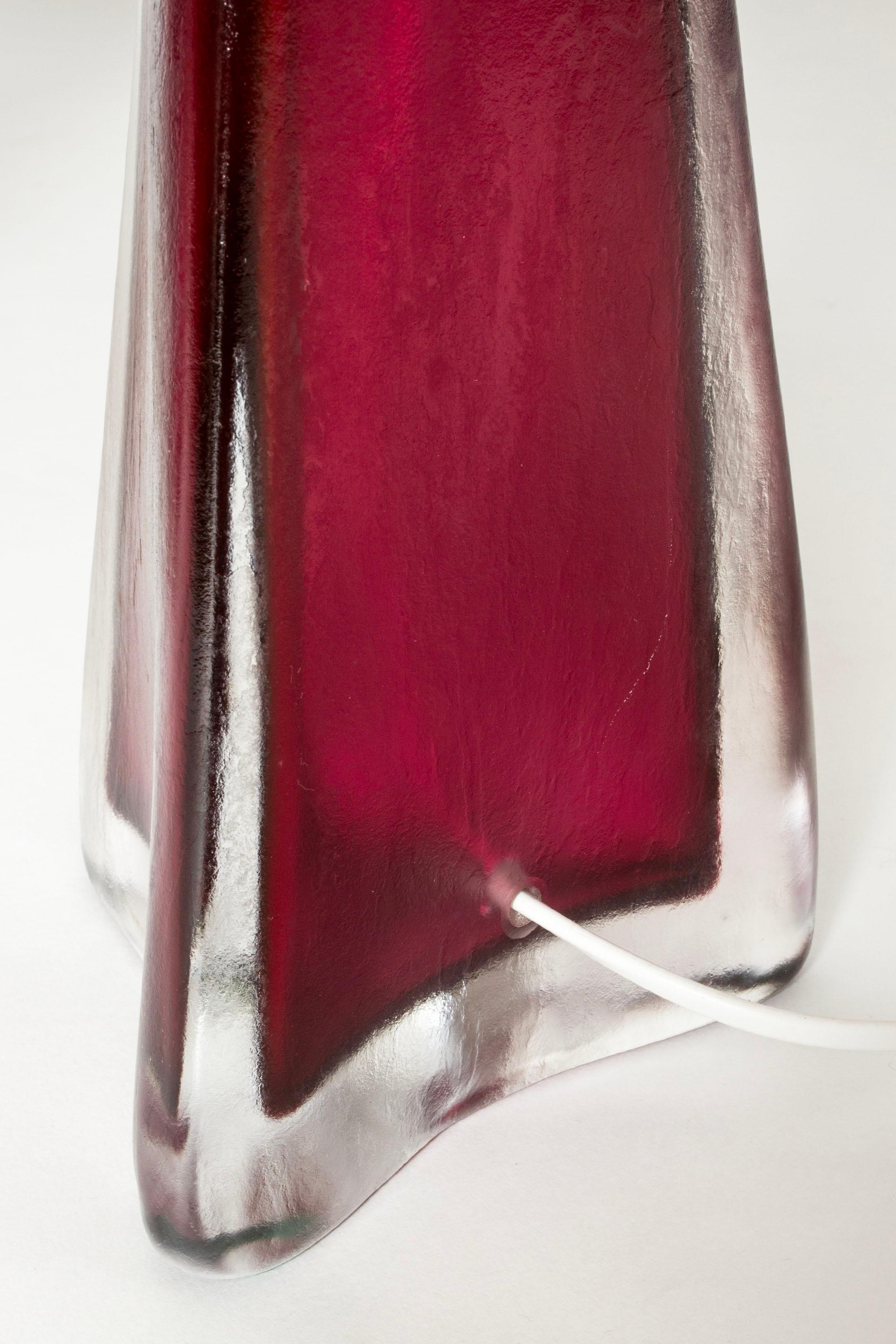 Verre Lampes de bureau en verre du milieu du siècle dernier par Carl Fagerlund, Orrefors, Suède, années 1960 en vente