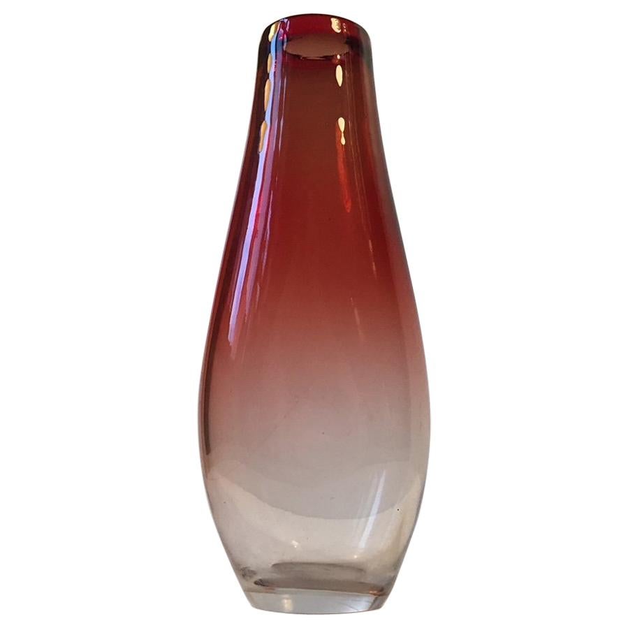 Midcentury Glass Vase by Nils Landberg for Orrefors, 1950s