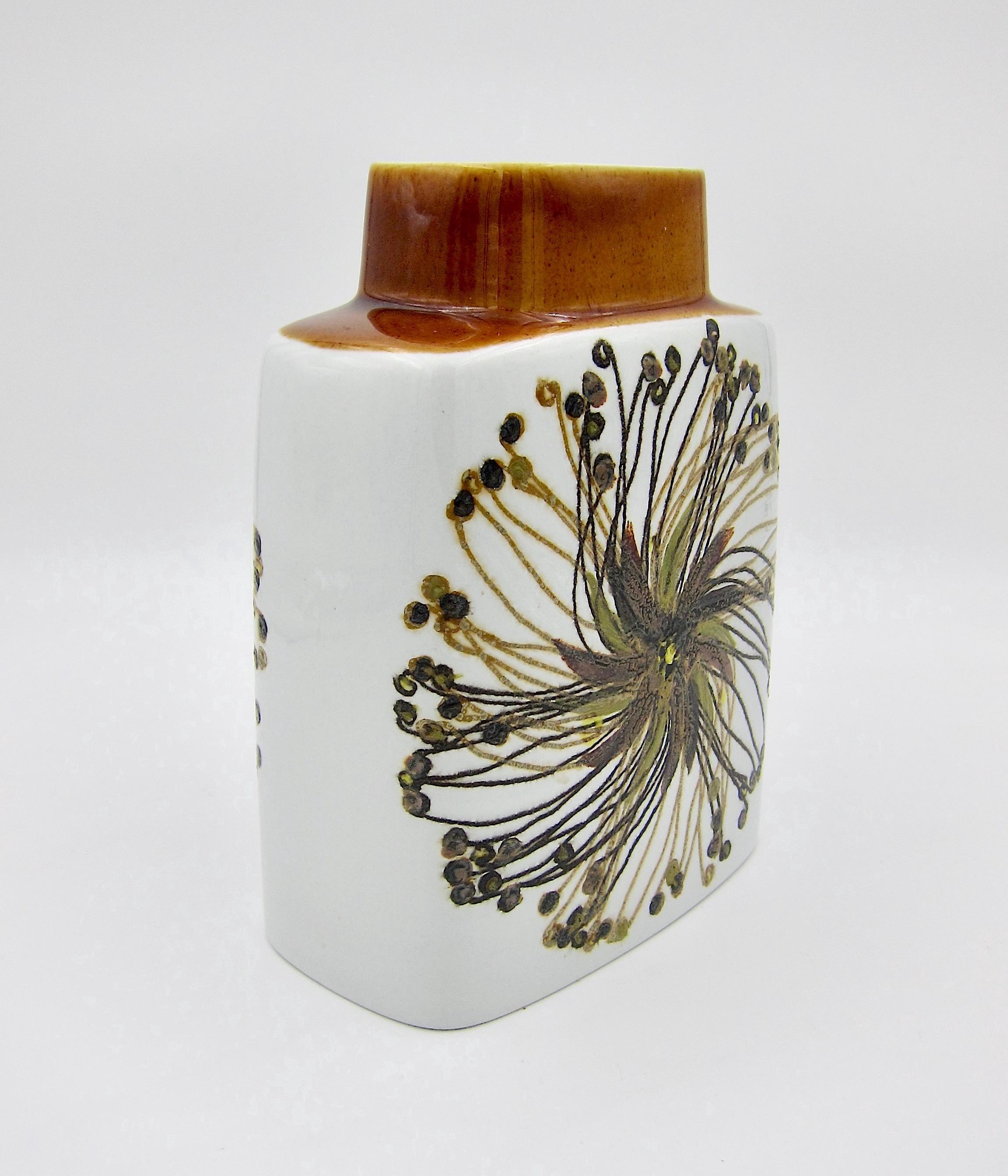 Midcentury Scandinavian Glazed Faience Vase by Ellen Malmer for Royal Copenhagen In Good Condition In Los Angeles, CA