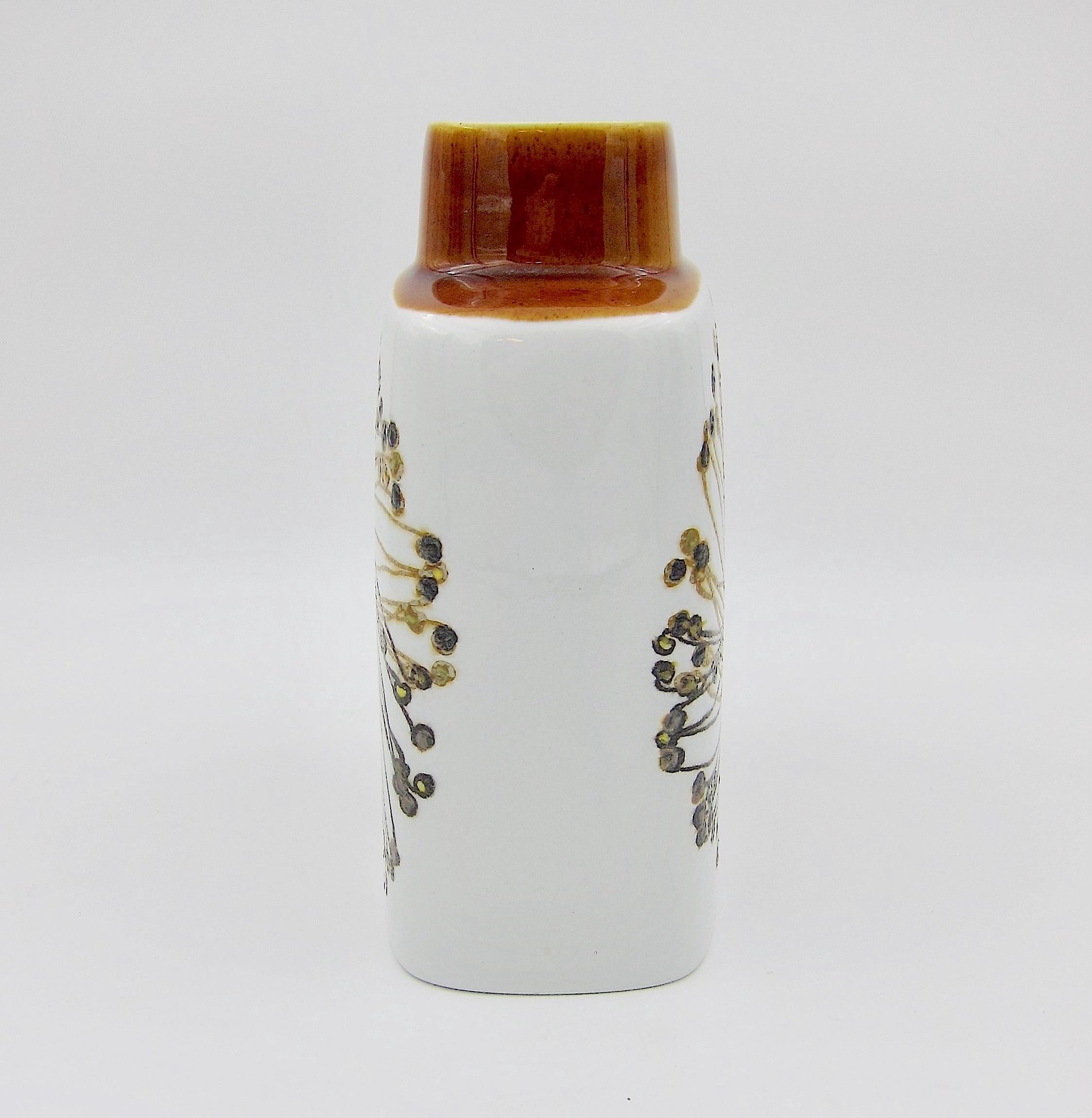 Late 20th Century Midcentury Scandinavian Glazed Faience Vase by Ellen Malmer for Royal Copenhagen