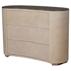 Vintage MidCentury Goatskin Italian Chest of Drawer, 1980