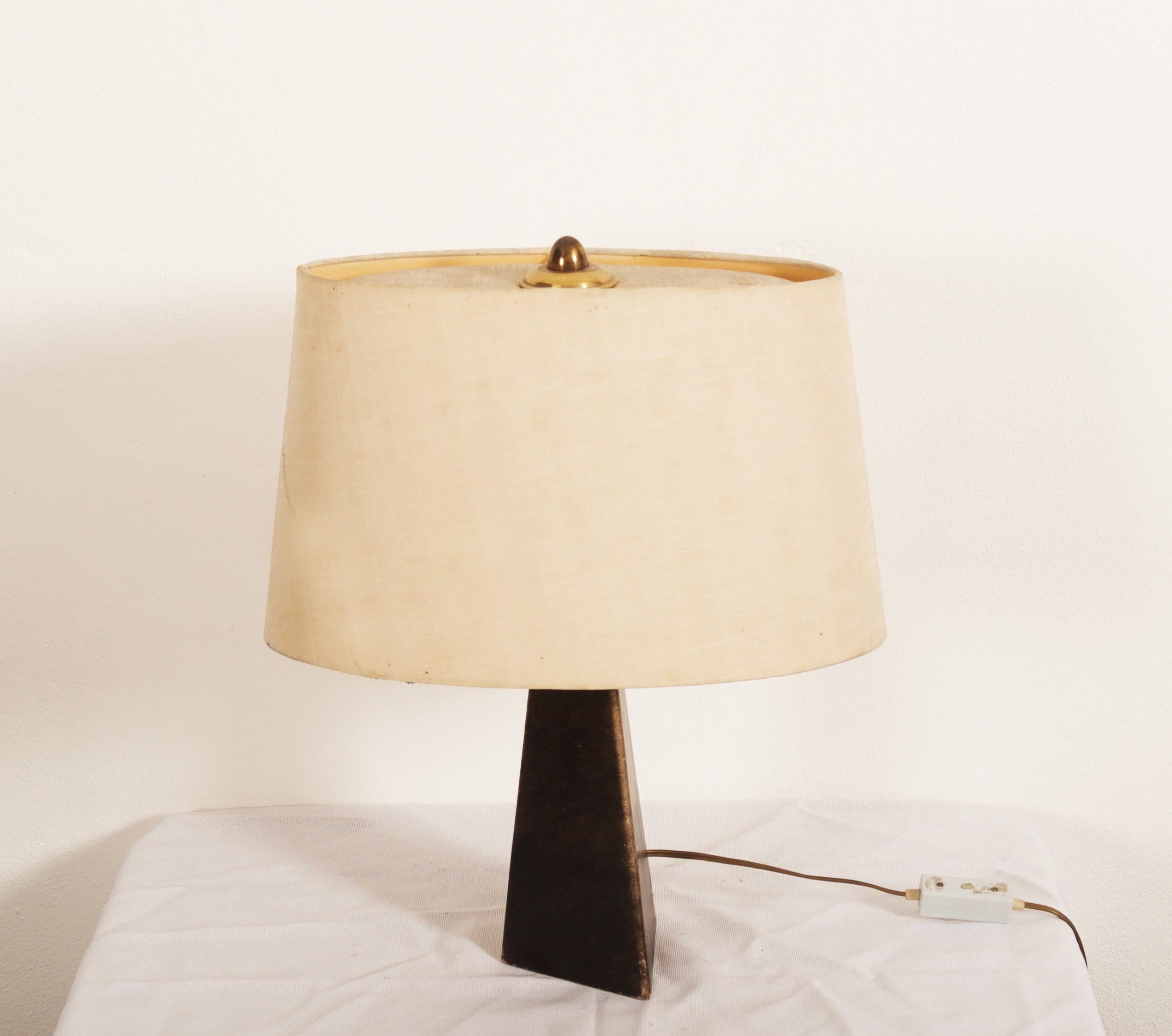 Mid-Century Modern Midcentury Goatskin Table Lamp by Aldo Tura For Sale