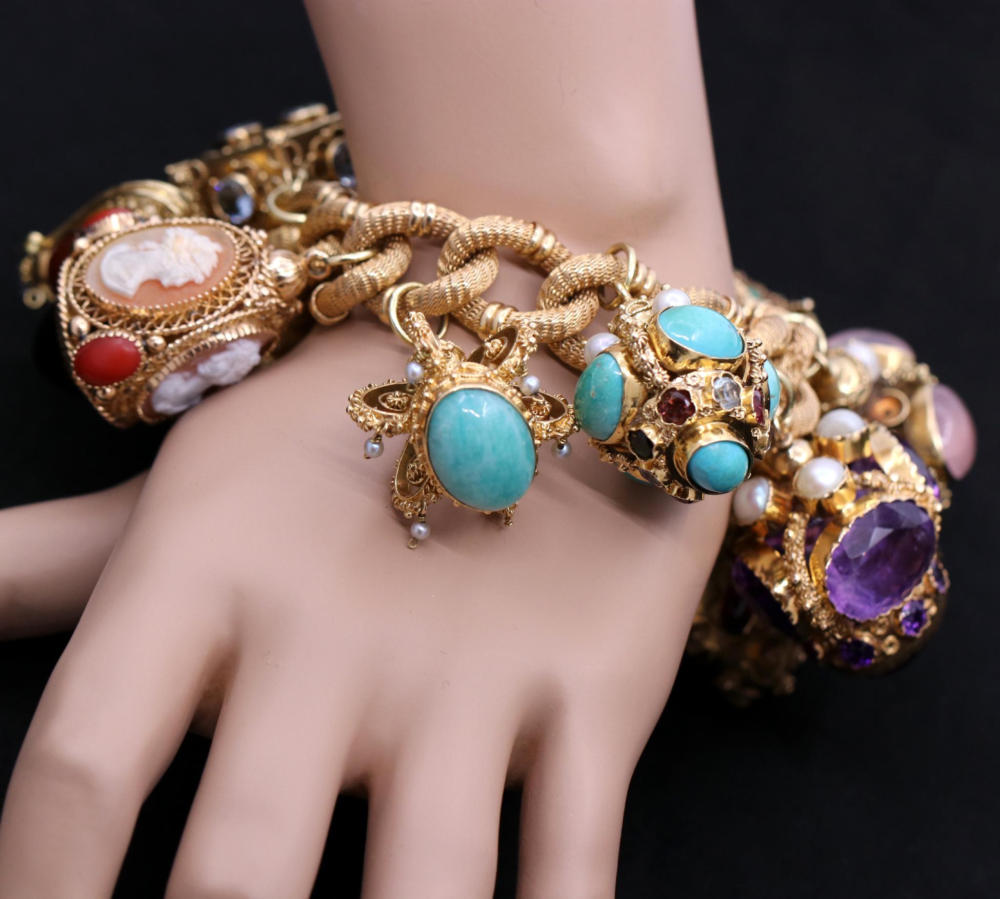 gemstone charms for bracelets