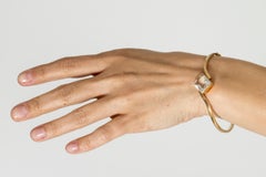 Midcentury Gold and Rock Crystal Bracelet from Stigbert, Sweden, 1944