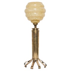 Mid Century Gold and Yellow Murano Table Lamp, Europe, 1960s
