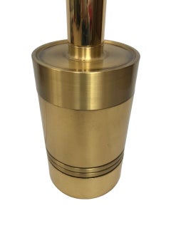Midcentury Gold Brass Huge Table Lamp by Clar, 1970s