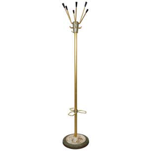Midcentury Gold Metal Coat Rack Industrial Style For Sale at 1stDibs ...