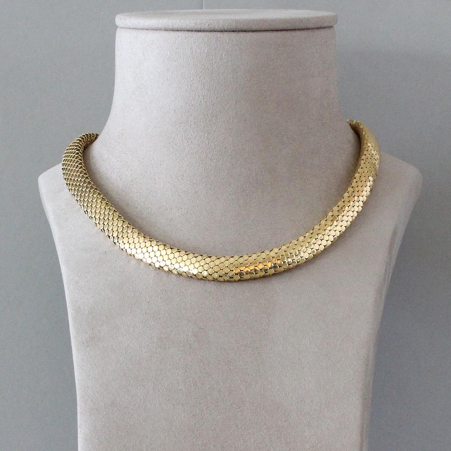 Women's Midcentury Gold Scale Necklace