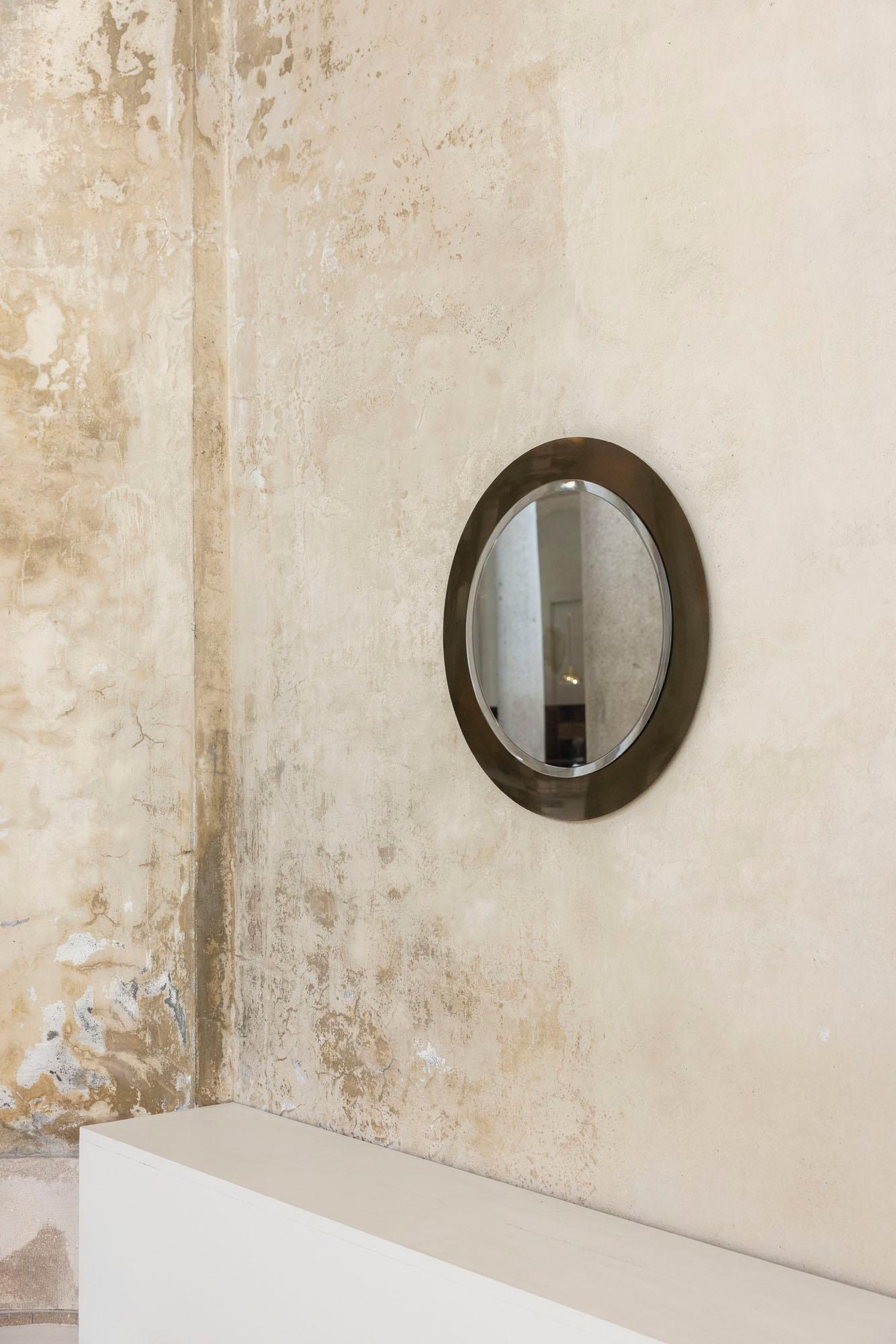 Mid-Century Modern Miroir en laiton doré du milieu du siècle, Italie 1960 en vente
