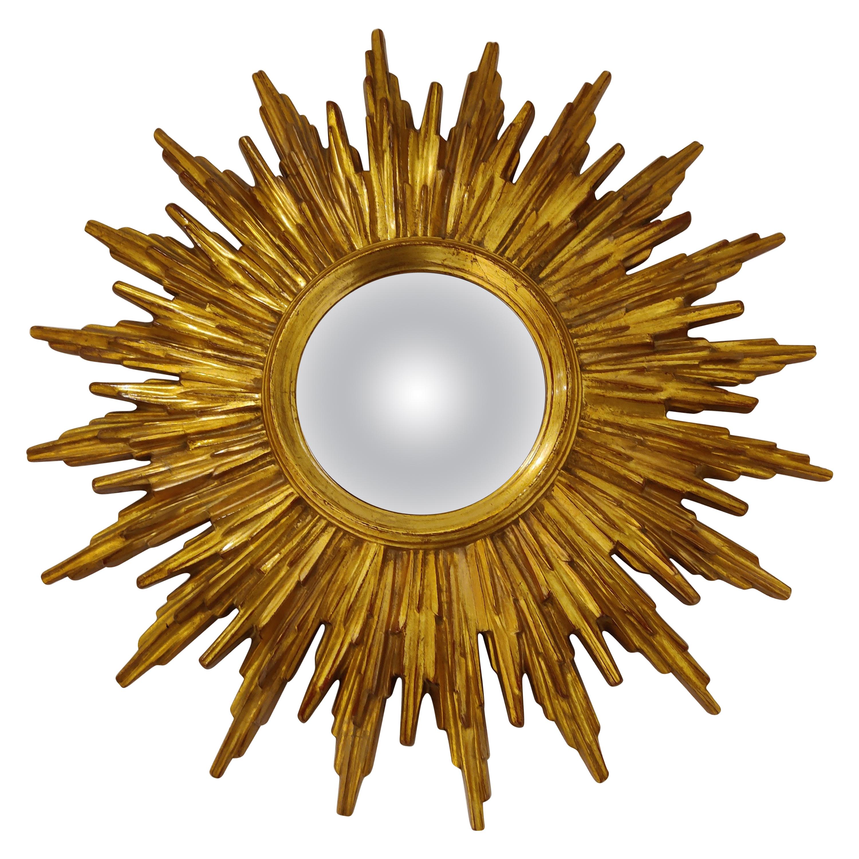 Midcentury Golden Sunburst Mirror, 1960s