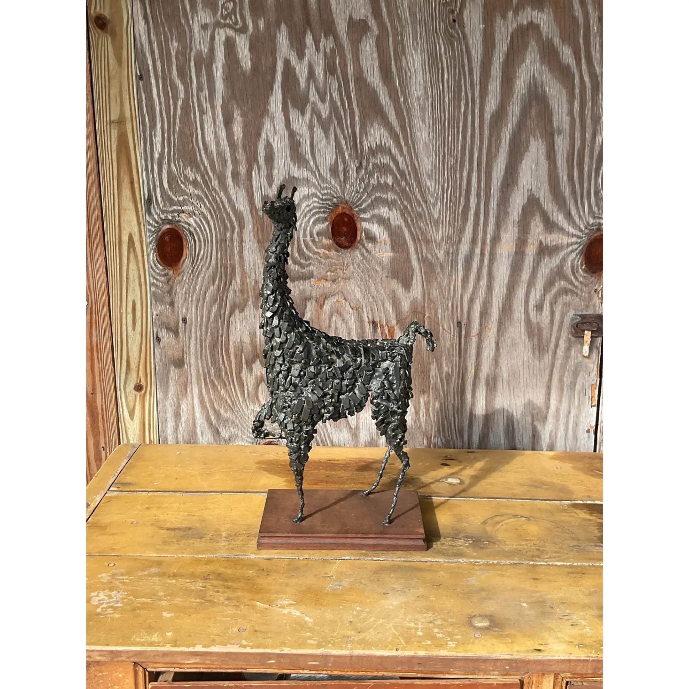 Midcentury Gould Collection Llama Sculpture In Good Condition For Sale In west palm beach, FL