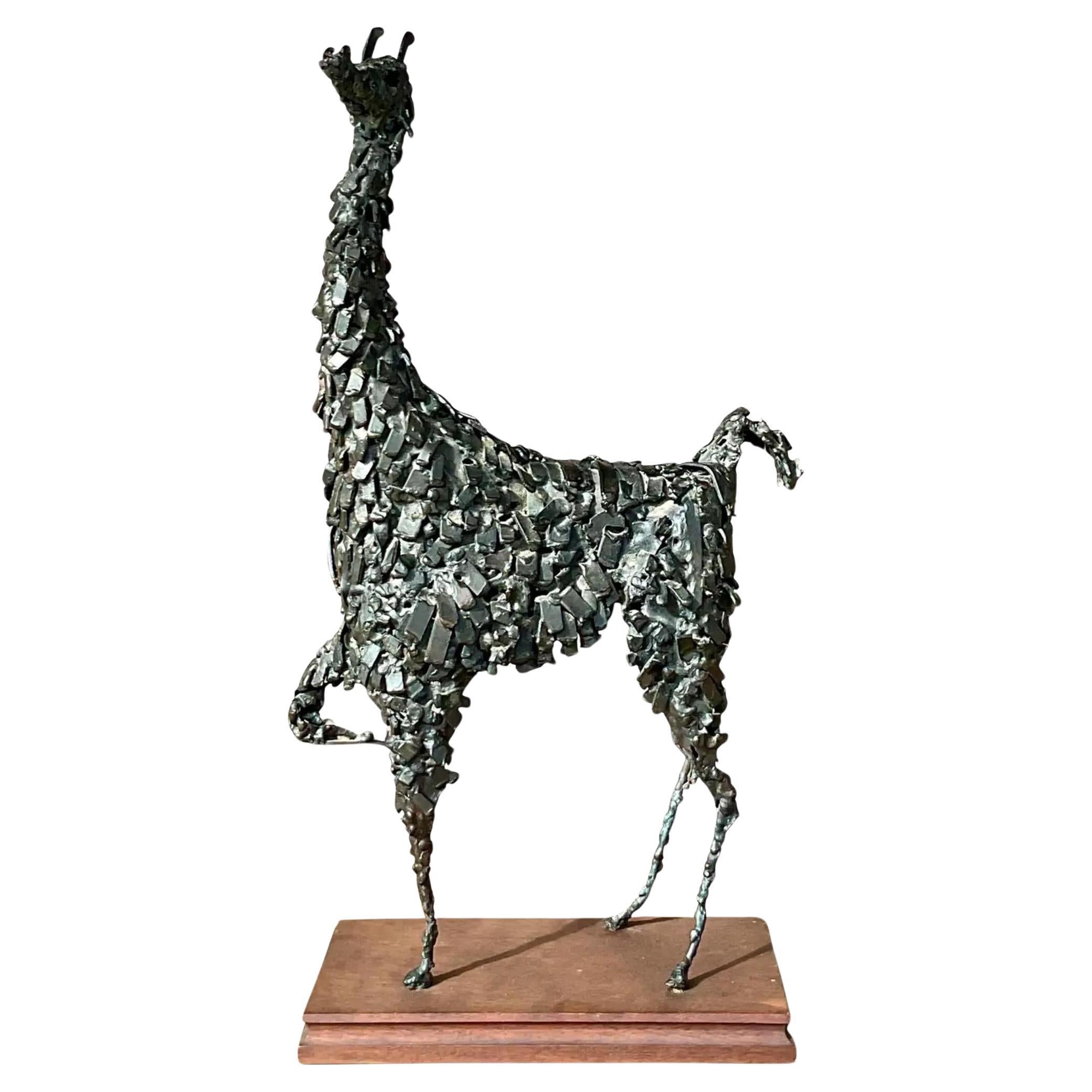 Midcentury Gould Collection Llama Sculpture For Sale