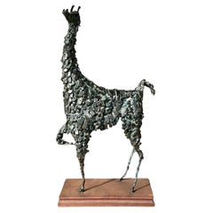 Vintage Midcentury Gould Collection Llama Sculpture