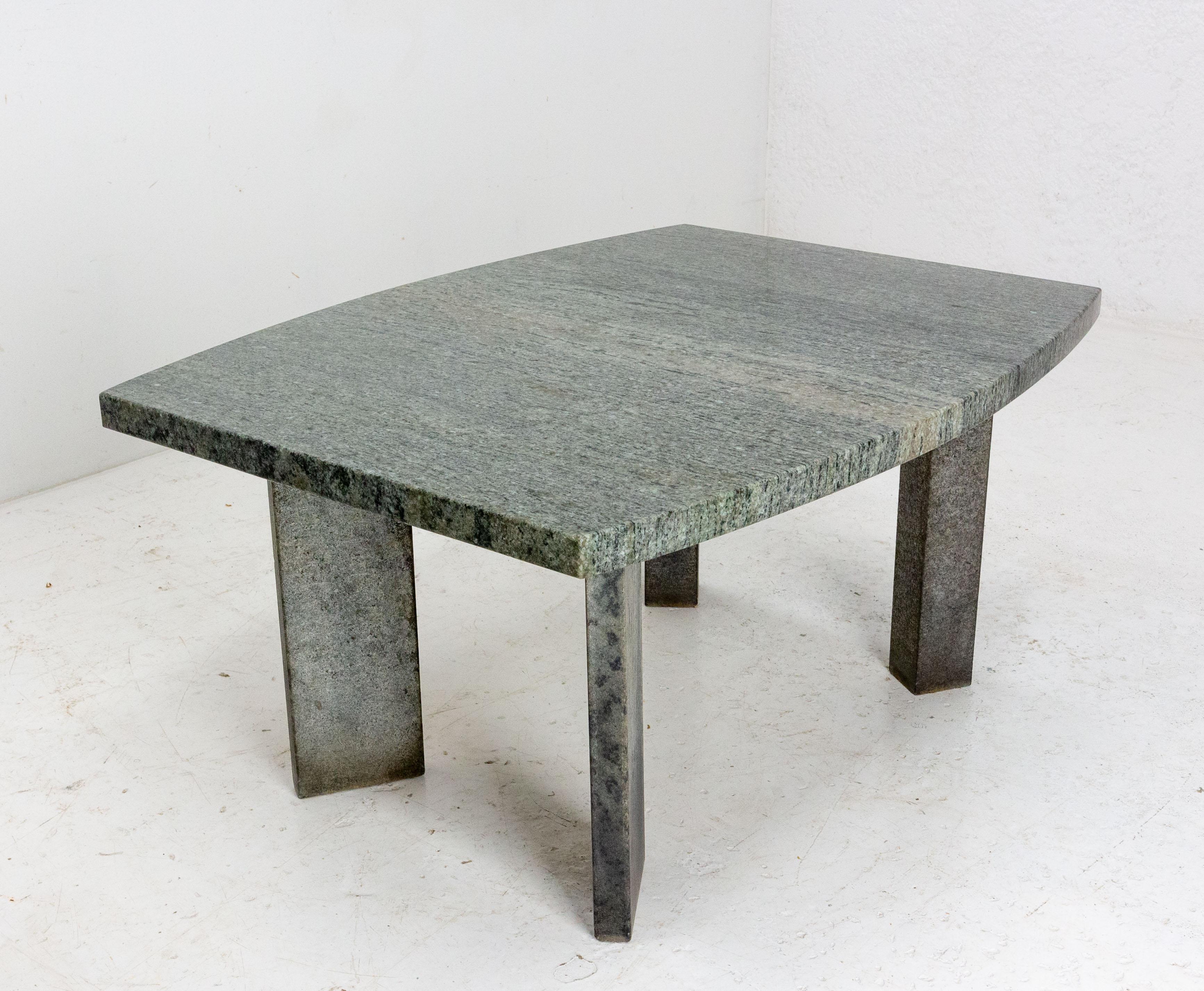 French Midcentury Granite Coffee Table, circa 1970 For Sale
