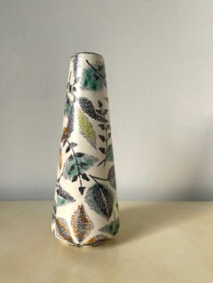 Vaso a forma di cono Graphic Floral Decor, anni '60