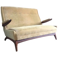 Midcentury Greaves and Thomas Sofa Settee, circa 1950s