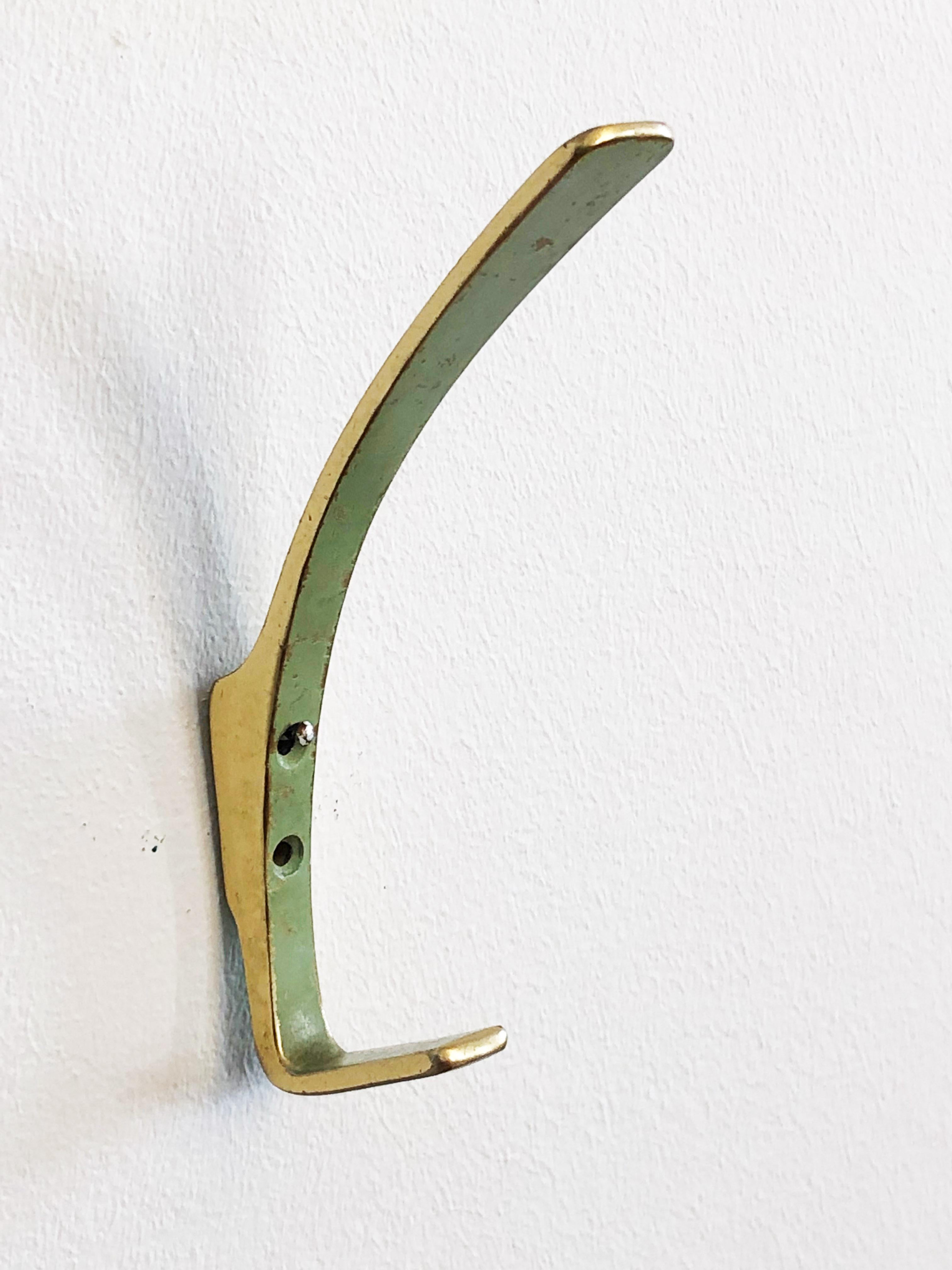 Midcentury Green Coat Wall Hooks by Hertha Baller For Sale 1