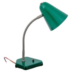 Midcentury green desk lamp, Poland, 1960s