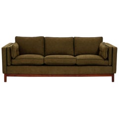 Midcentury Green Fabric 3-Seat Sofa by Folke Ohlsson for DUX