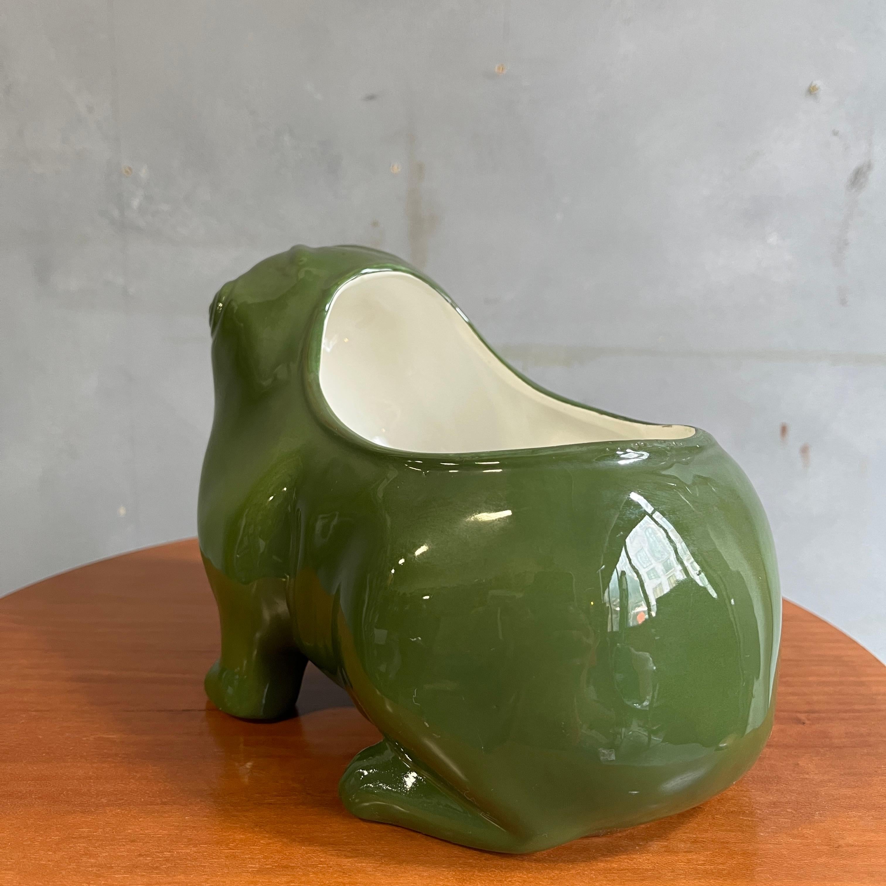 Midcentury Green Flower Planter Made in Italy for Tiffany For Sale 2