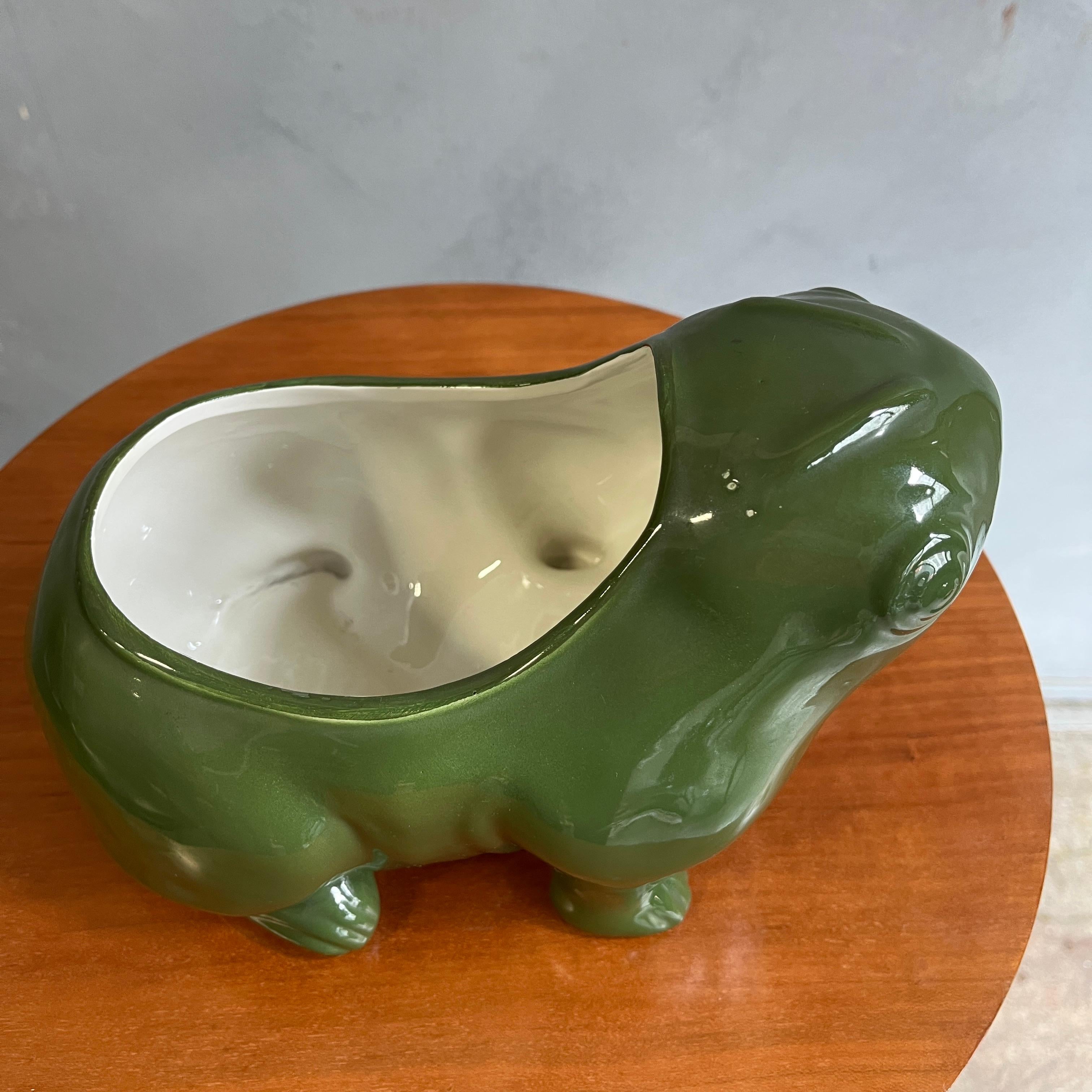 Midcentury Green Flower Planter Made in Italy for Tiffany For Sale 5