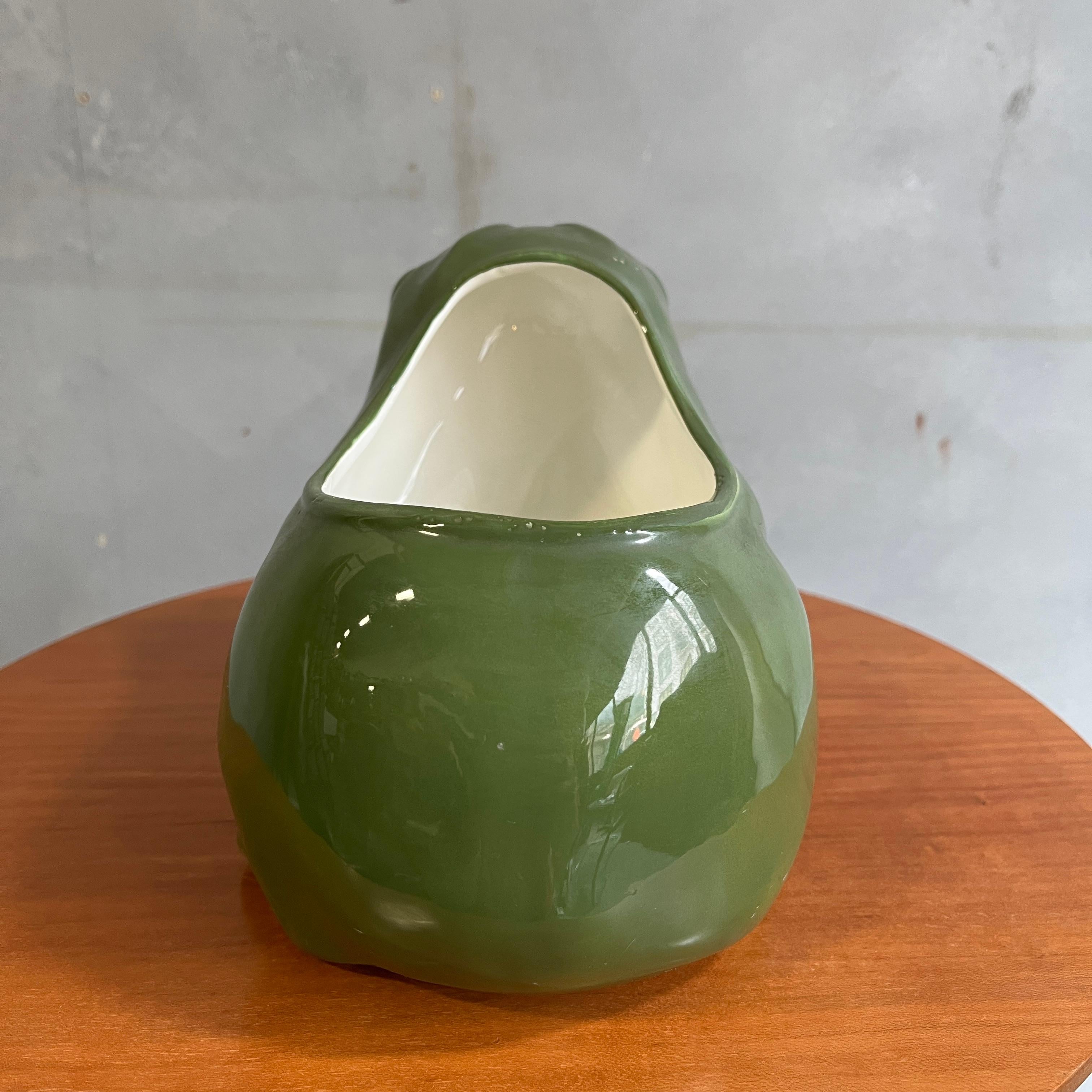 Midcentury Green Flower Planter Made in Italy for Tiffany For Sale 1